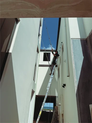 blue collar cleaning service team member